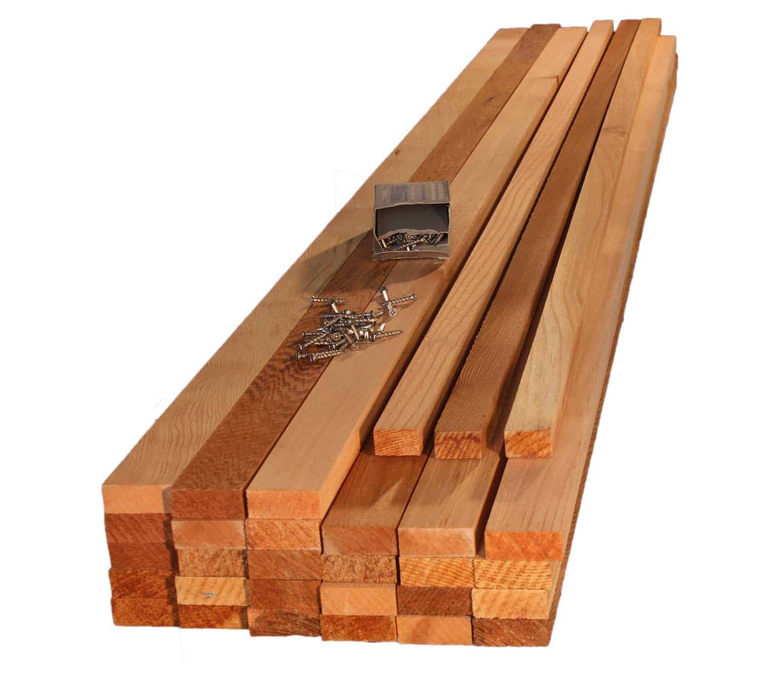 DIY Cedar Panel Kit 183cm W - Creates a slatted Cedar panel