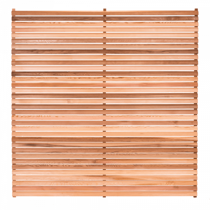 Bavel Edge Slatted Cedar Fence Panel