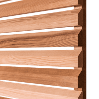 Bevel Edge Cedar Slatted Fence Panel