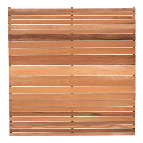 Cedar Slatted Fence Panel – Horizon Panel