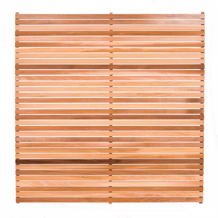 Cequence Cedar Slatted Fence Panel - Square Edged with 7mm gaps