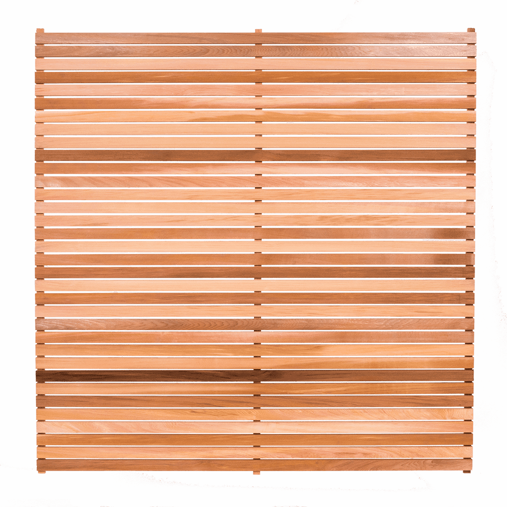 Cequence Cedar Slatted Fence Panel - Square Edged with 7mm gaps