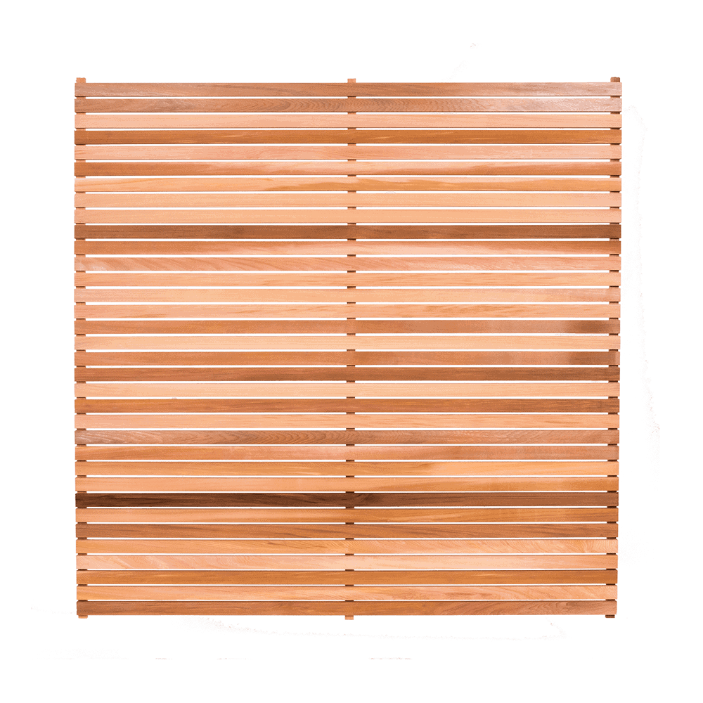 Red Cedar slatted fence panel 180cm x 180cm