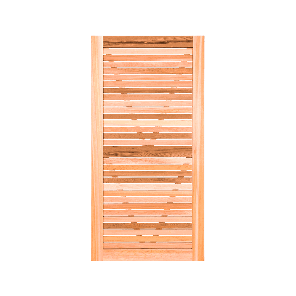 Cedar Garden Gate - framed design with slatted panels