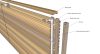 a diagram of a double sided slatted fence panel