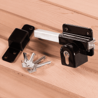 Euro Long Throw Gate Latch - Double Locking 50mm (Fitted)