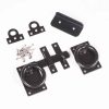 Contemporary Ring Latch set - Powder Coated Black