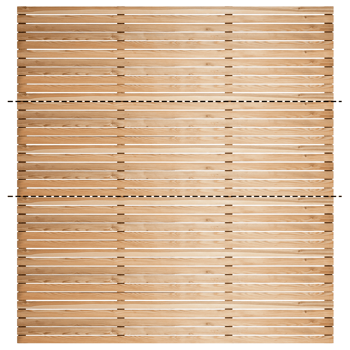 Cequence Slatted Fence Panels - Siberian Larch Slatted Fence Panel 2100mm