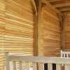 Cequence Slatted Siberian Larch Fence Panel Pergola Example