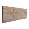 Side view of our Drift Larch Slatted Fence Panels