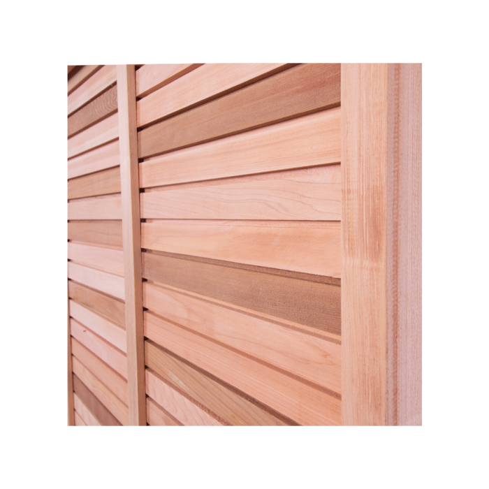 Deco Cedar Fence Panel Side Close Up