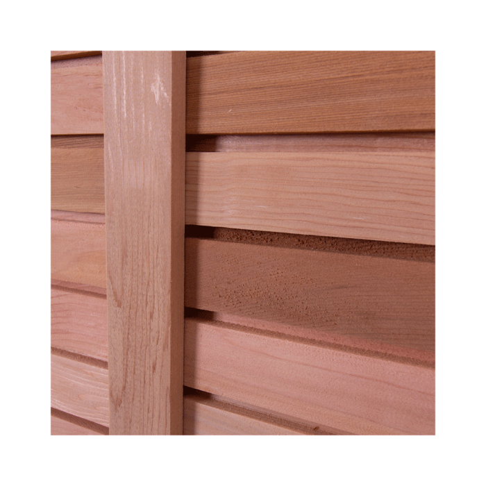 Deco Cedar Fence Panel Angle Close Up