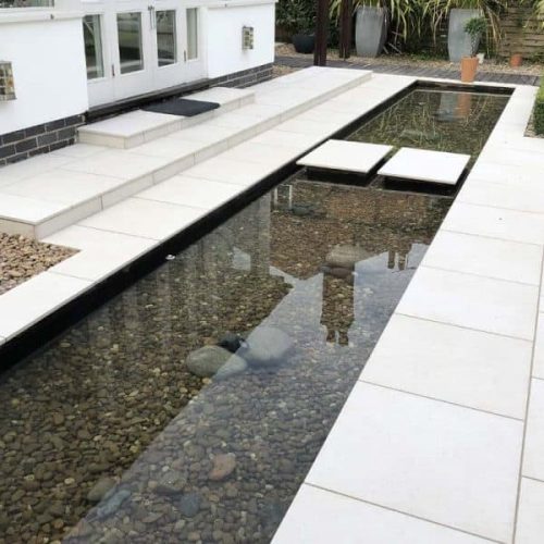 Florence White Porcelain Paving Contemporary Fencing