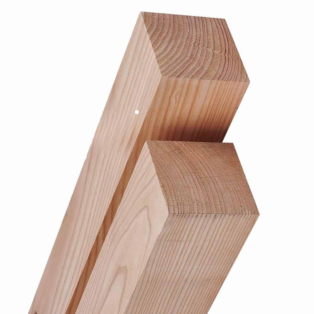 95mm x 95mm Planed Finish Solid Siberian Larch Fencing Post