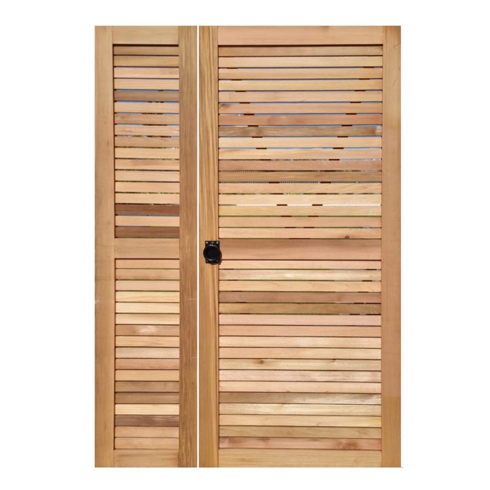 double cedar gates for wider opening