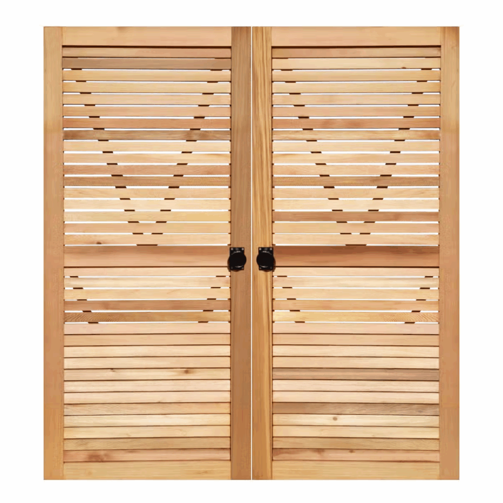 A set of Cedar double gates for a larger garden entrance.