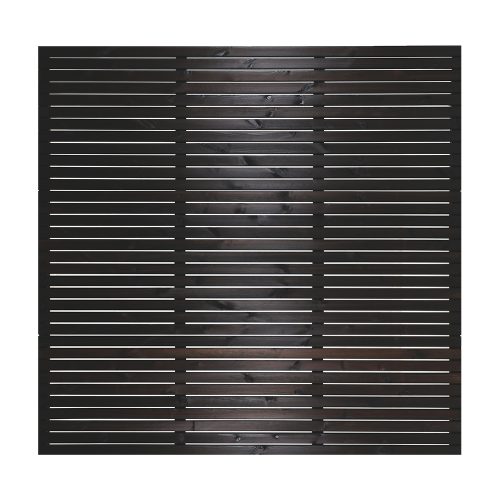 Black slatted fence panel 180cm x 180cm