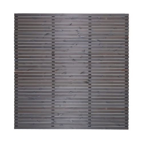 smokey grey slatted fence panel 180cm H
