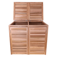 Cedar wheelie bin store