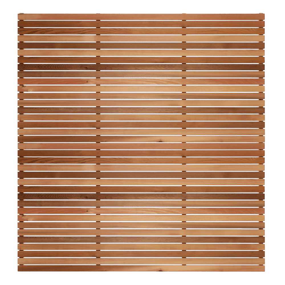 Red Cedar slatted fence panel made of Canadian Red Cedar
