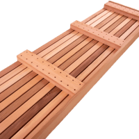 slatted garden bench - underside