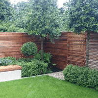 Another angle of our Cedar Double Sided Gate. Handmade in the UK.