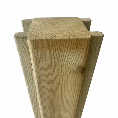 slotted fence post wood