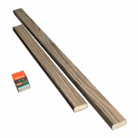 A Driftwood Grey fence adjuster kit.